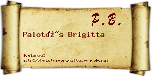 Palotás Brigitta névjegykártya